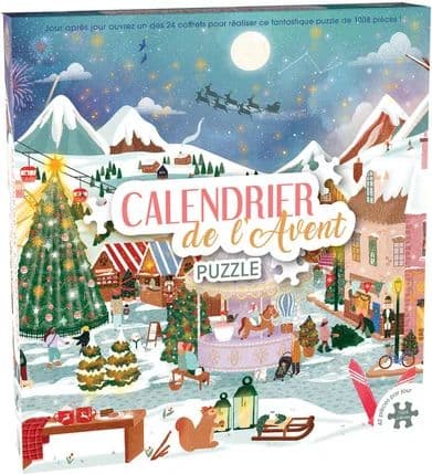 Calendrier de l'Avent - Puzzle village de Noël