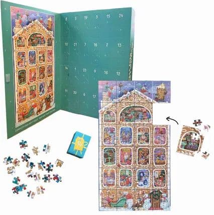 Calendrier de l'Avent - Puzzle - Peek Into Santa's Workshop - 24 x 20 pcs