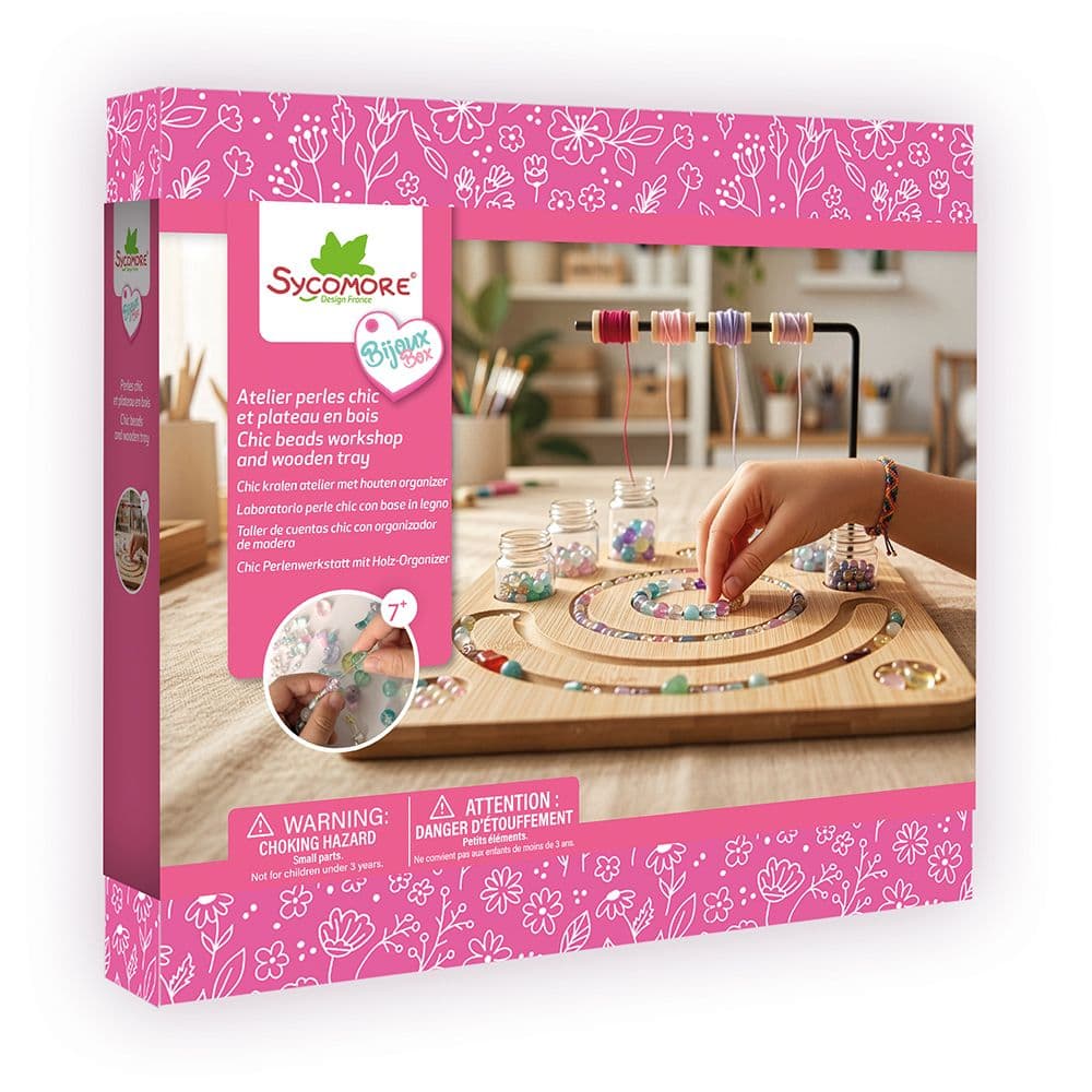 Bijoux box - XL perles chic et plateau en bois