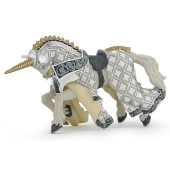 Cheval de Maître des armes cimier licorne - Le monde médiéval et fantastique