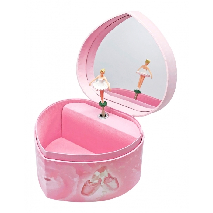 Boite à musique cœur phosphorescent ballerine - Rose – Image 2