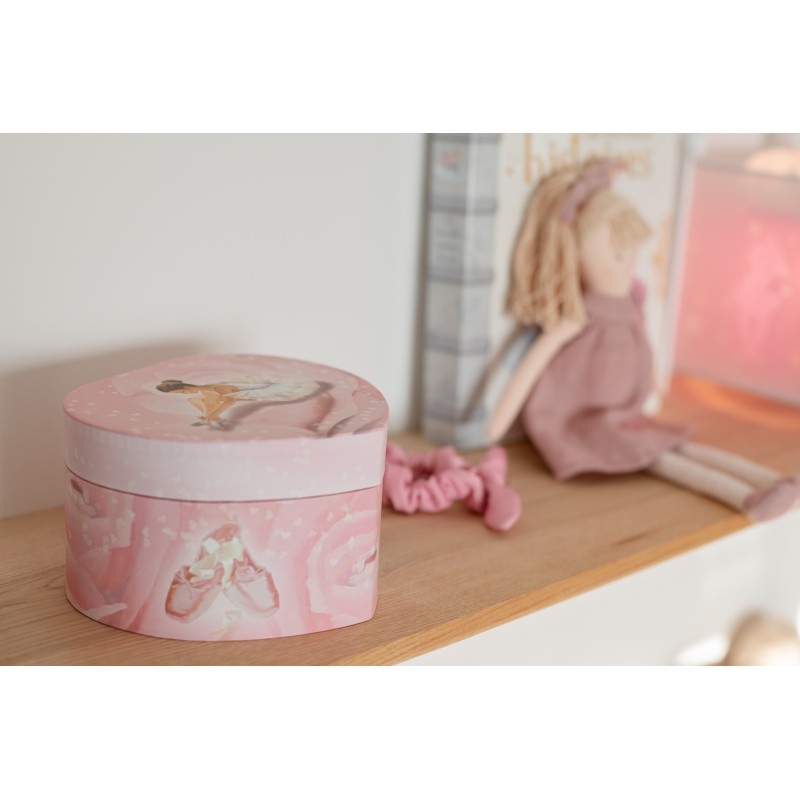 Boite à musique cœur phosphorescent ballerine - Rose – Image 3