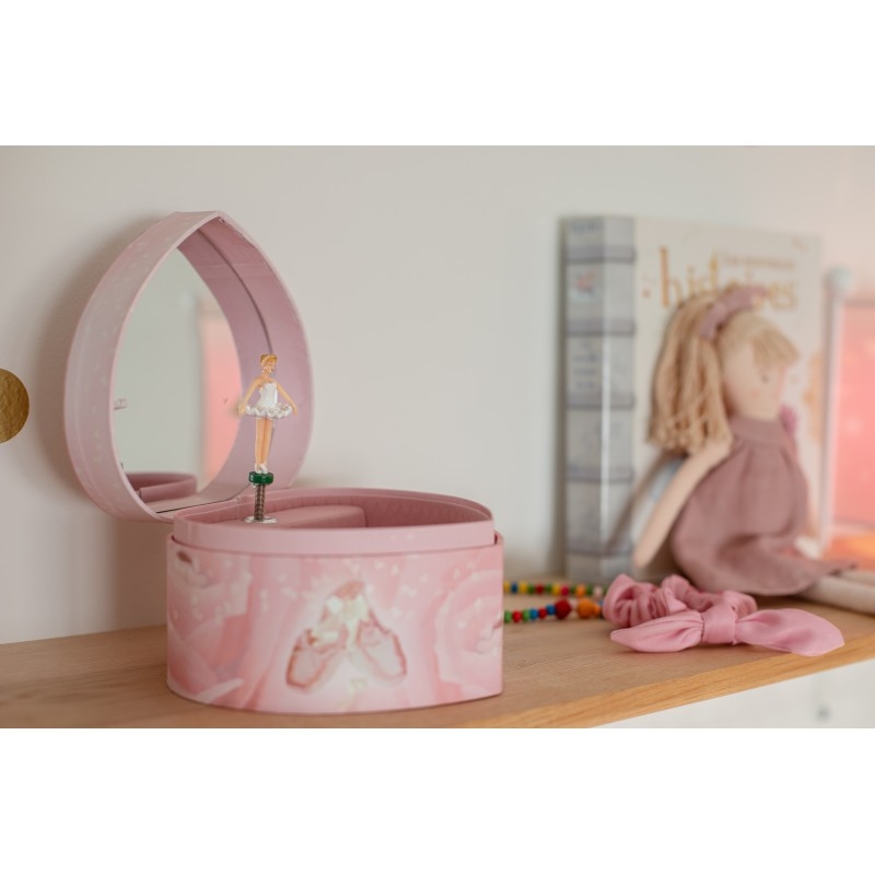 Boite à musique cœur phosphorescent ballerine - Rose – Image 4