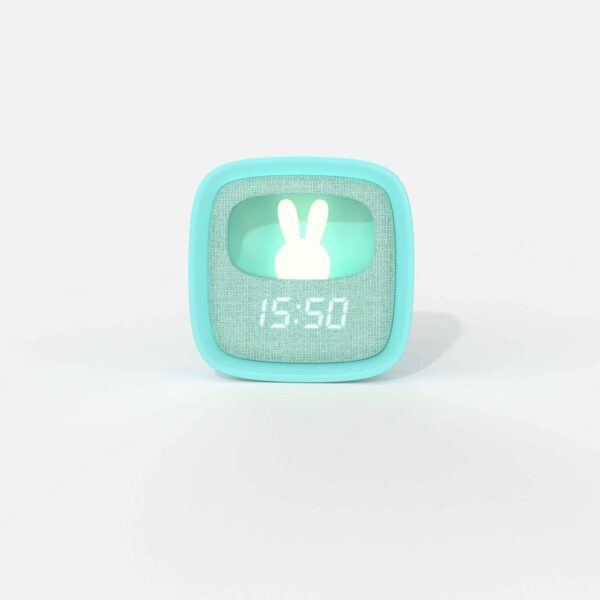 Réveil et veilleuse MOB lapin bleu clair