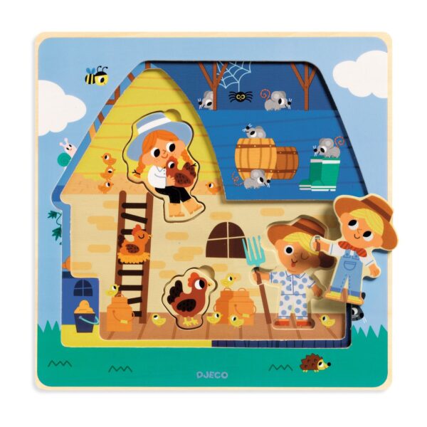 Puzzle en bois - 3 Niveaux Chez Moo – Image 3