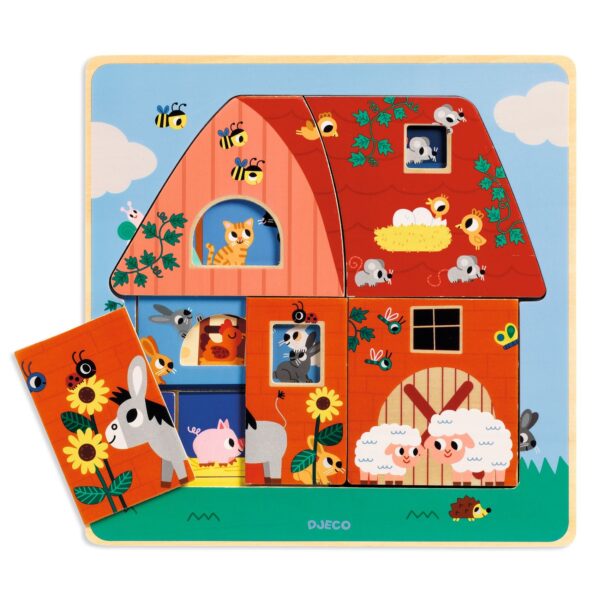Puzzle en bois - 3 Niveaux Chez Moo – Image 4