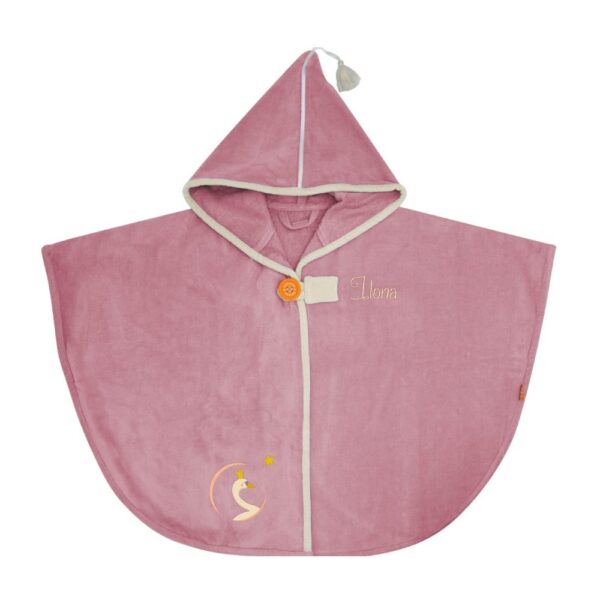 Cape de bain - Cygne vieux rose