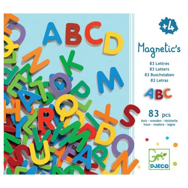 Magnétique Bois - 83 lettres majuscules