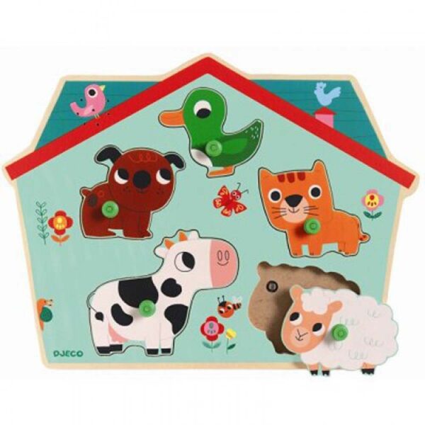Puzzle en bois sonore - ouaf woof