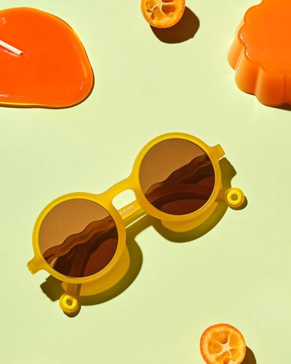 Lunettes de soleil 18 mois à 3 ans - Rondes - Citrus Yellow – Image 2