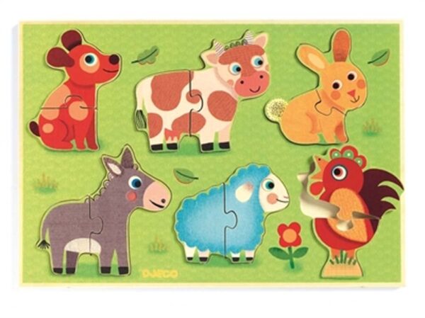 Puzzle en bois - 12p - coucou cow