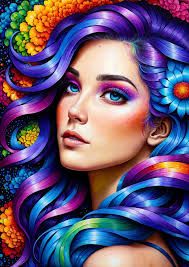 5949194021727-puzzle-enjoy---1000pces---rainbow-flower-portrait