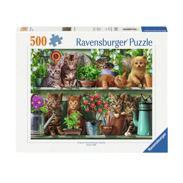 4005555002055-puzzle-ravensburger---500-pieces---cats-on-the-shelf