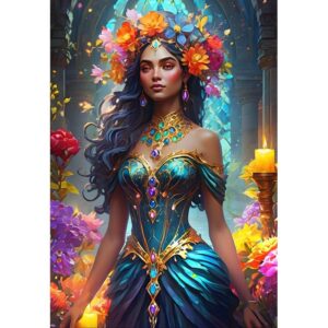 3663384910470-puzzle-bluebird---1000pces---la-deesse-fleur