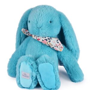 3700335245950-peluche----lapin-fleurette-turquoise-35cm