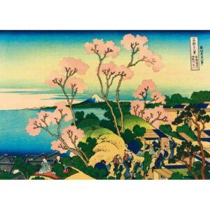 3663384602955-puzzle-bluebird---1000pces---katsushika-hokusai-shinagawa-on-the-tokaido-1832