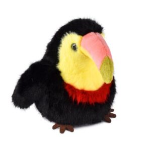 3700349334435-les-cui-cui-paradis---peluche-toucan-noir-et-jaune--15-cm